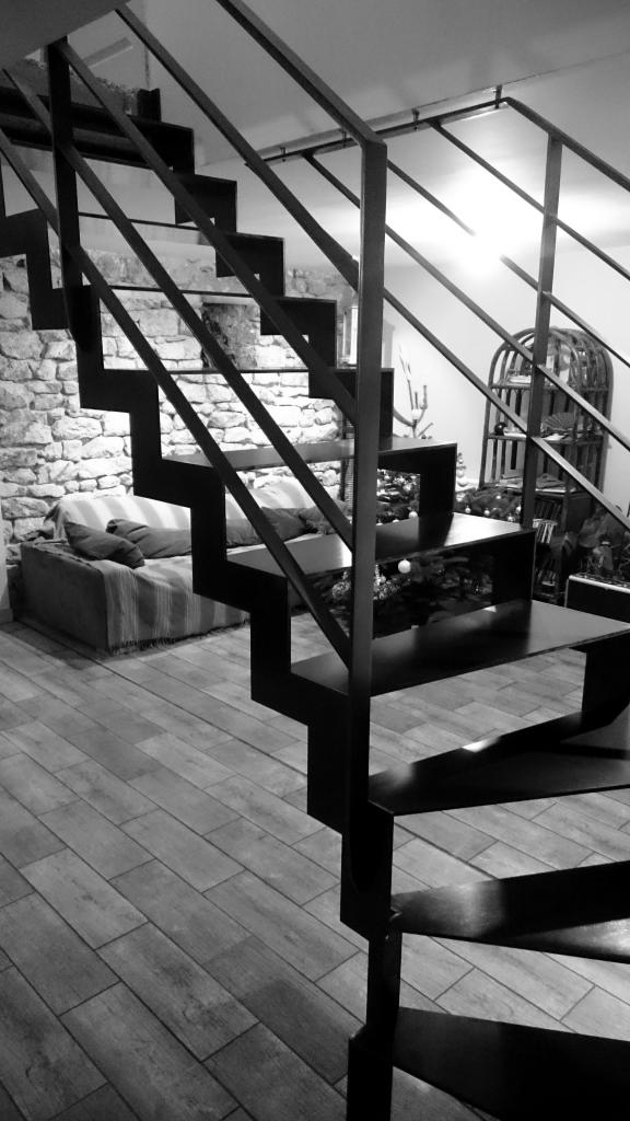 Escalier métallique en crémaillère - Art Métal Concept Quimper