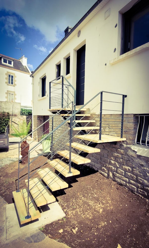 Escalier central extérieur - AMC