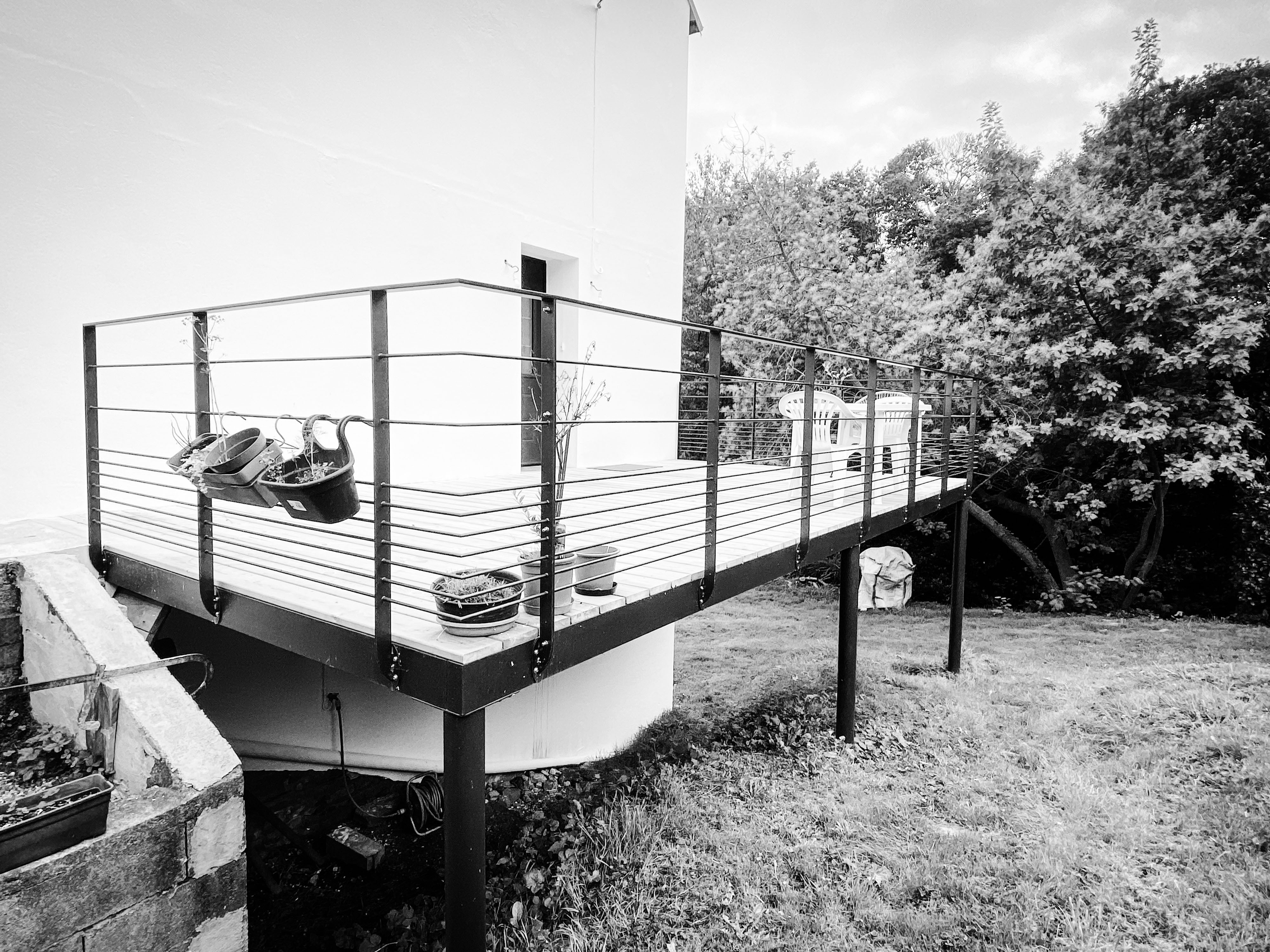 Terrasse sur pilotis