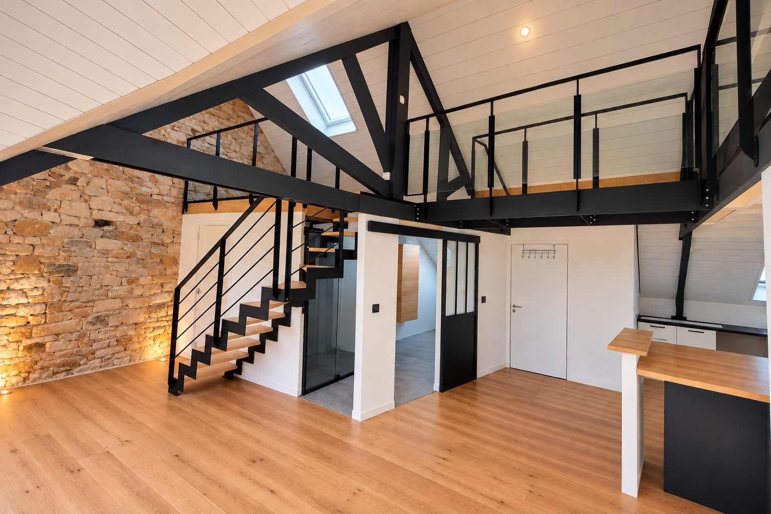 Passerelle suspendue - Bois