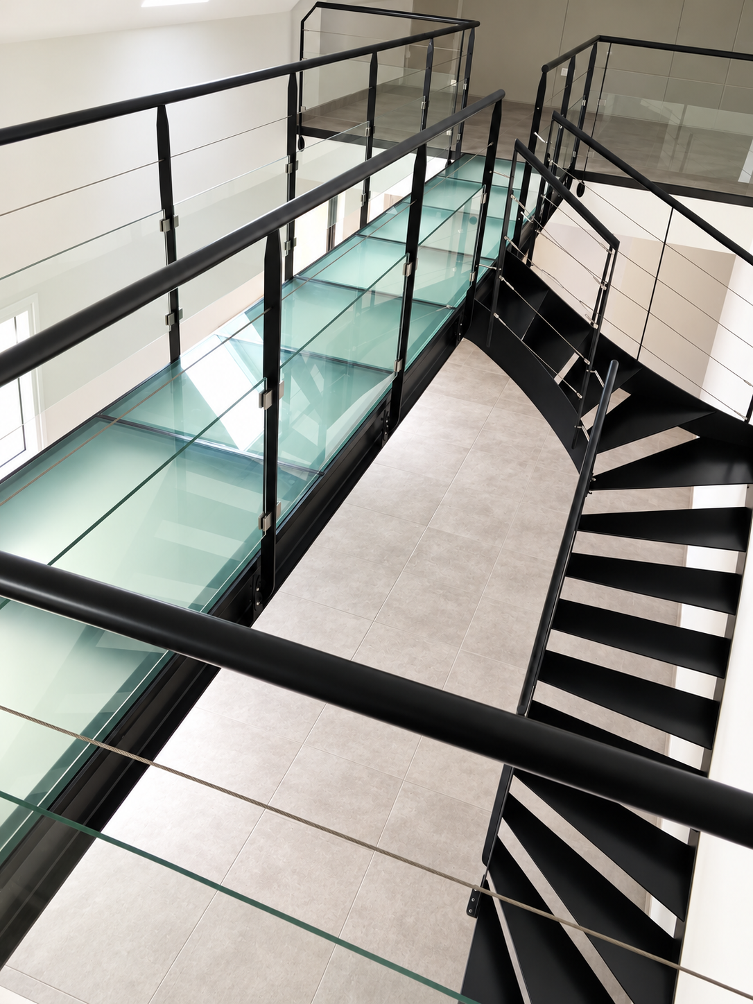 Passerelle suspendue - Verre