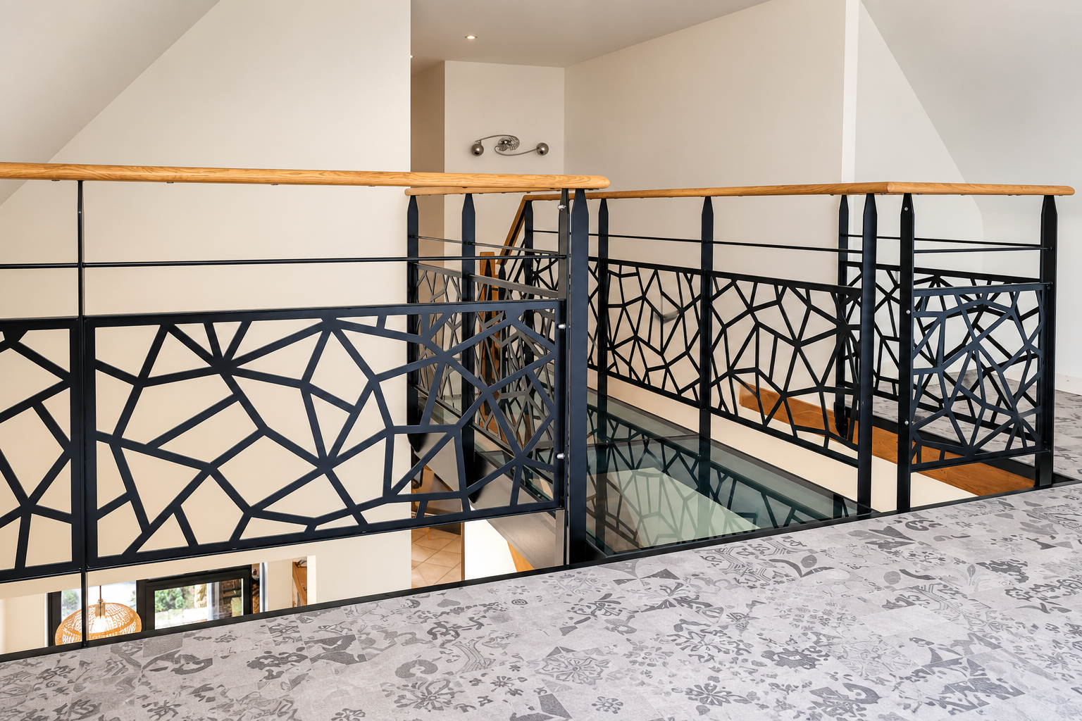 Passerelle suspendue - Verre