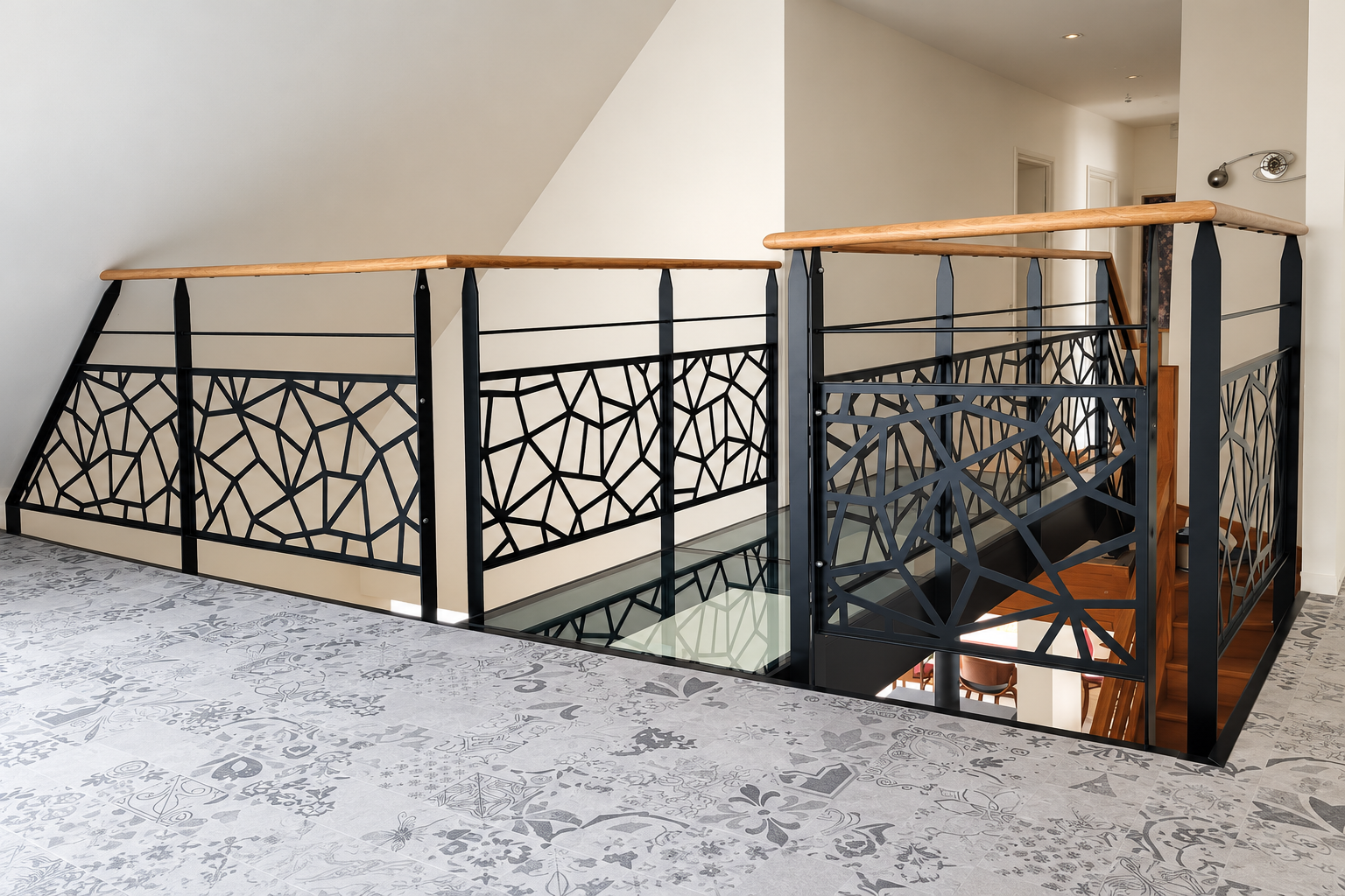 Passerelle suspendue - Verre