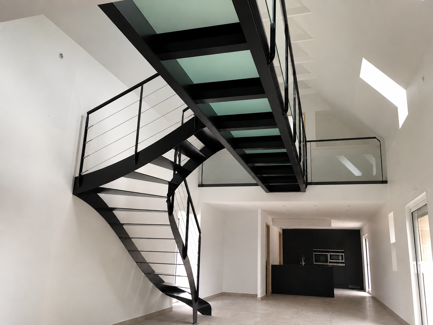 Passerelle suspendue - Verre