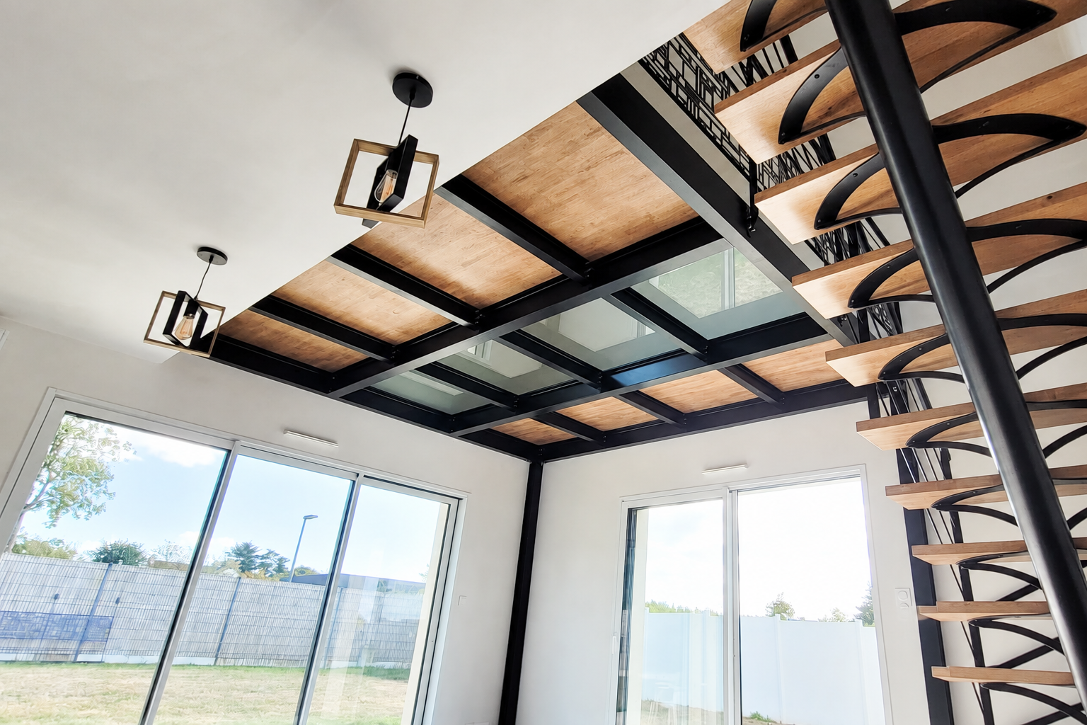 Plancher verre / bois