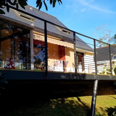 Terrasse sur pilotis
